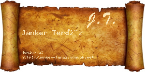 Janker Teréz névjegykártya